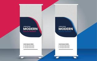 Modern roll up standee design template. flyer. pull up. presentation. brochure. poster. advertisement vector