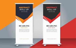 professional business roll up  standee template design vector