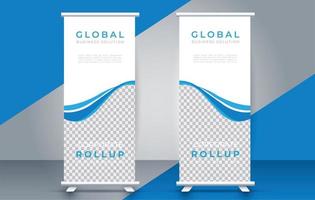 creative roll up banner design template. flyer. pull up. presentation. brochure. poster. advertisement. print media vector