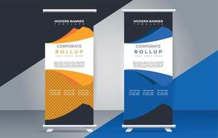 Modern roll up banner design template. flyer. pull up. presentation. brochure. poster. advertisement. vector