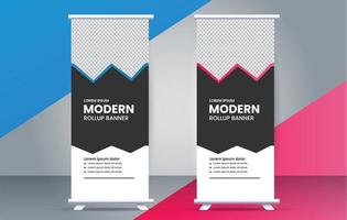 modern creative roll up banner design vector