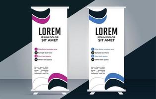 abstract roll up banner standee design template vector