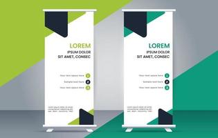 abstract roll up banner standee design template vector