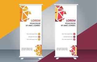 abstract roll up banner standee design template vector