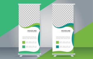 creative professional roll up banner design vector