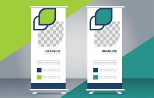 creative professional roll up banner design vector