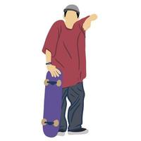 hombre jugando patineta ,bien para gráfico diseño recurso vector