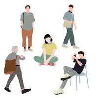 sets of people ,good for graphic design resource vector