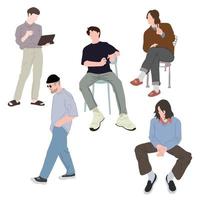 sets of people ,good for graphic design resource vector