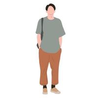 handsome man walking ,good for graphic design resource vector