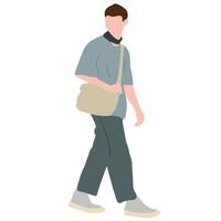 hermoso hombre caminando ,bien para gráfico diseño recurso vector