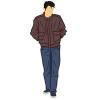 Cool man walking ,good for graphic design resource vector