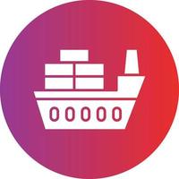 Vector Design Cargo Ship Icon Style