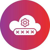 Vector Design Cloud Password Icon Style