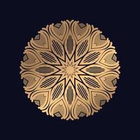 luxury gold color ornamental mandala design background vector