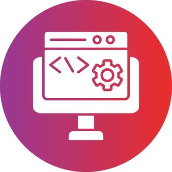 vector diseño código ajustes icono estilo