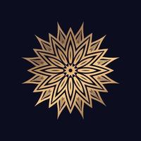 Gold Color mandala background design vector