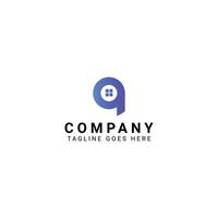 a home company logo design vector template