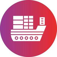 Vector Design Cargo Ship Icon Style