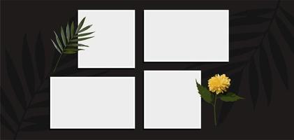 Pictures or photos frame collage. comics page grid layout abstract photo frames and digital photo wall template vector