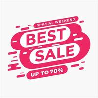 Best sale label tag banner special weekend vector