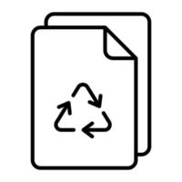 An amazing vector design of paper recycling in modern style, premium icon