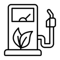cheque esta prima calidad vector de biocombustible estación, bien diseñado icono de eco combustible en editable estilo