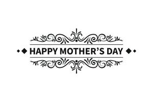 Happy mothers day celebration greeting card background  mom and child love vector