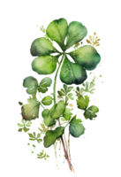 glücklich st. Patrick's Tag Aquarell Element. generativ ai png