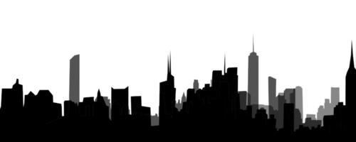 City, background illustration. Black png