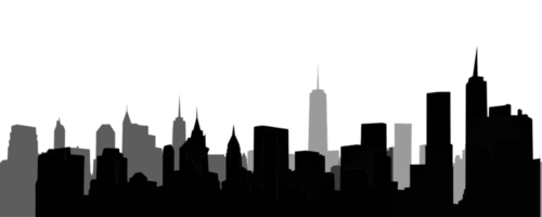 City, background illustration. Black png