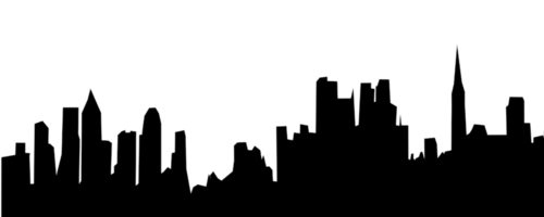 City, background illustration. Black png