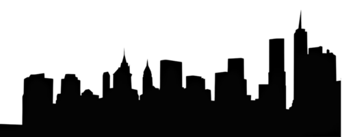 City, background illustration. Black png