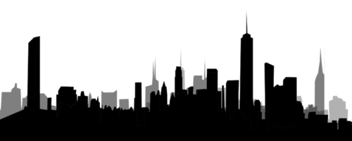 City, background illustration. Black png