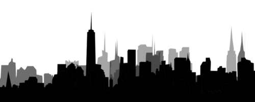 City, background illustration. Black png