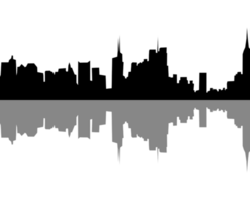 City, background illustration. Black png