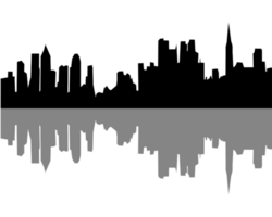 City, background illustration. Black png