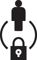 Lock security icon symbol vector image. Illustration of the key secure access system vector design. EPS 10