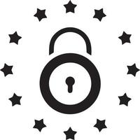 Lock security icon symbol vector image. Illustration of the key secure access system vector design. EPS 10