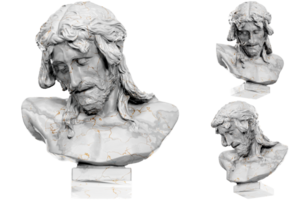 Render of Christ on the Crucifix with dramatic lighting png