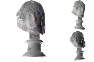 Mourning Penelope in white marble and gold Perfect for album covers and social media png