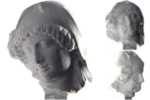 Mourning Penelope in white marble and gold Perfect for album covers and social media png