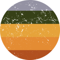 retro Sonnenuntergang Jahrgang bunt png