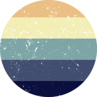 retro Sonnenuntergang Jahrgang bunt png