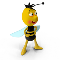 linda gracioso abeja personaje png