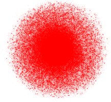 A round paint splatter of very fine particles with a solid filling inside. png