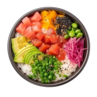 Poke bowl isolated png