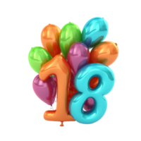 Birthday balloons isolated. png