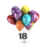 Birthday balloons isolated. png