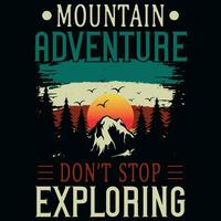 Mountain adventures tshirt design vector